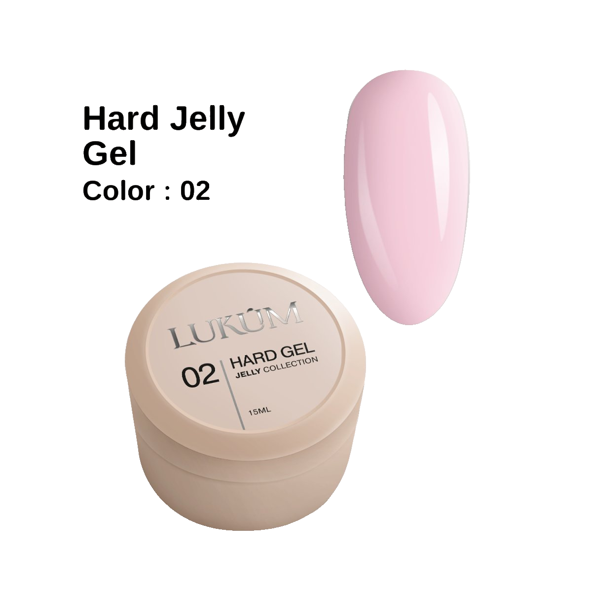 Lukum Hard Jelly Builder Gel 02, 15 ml