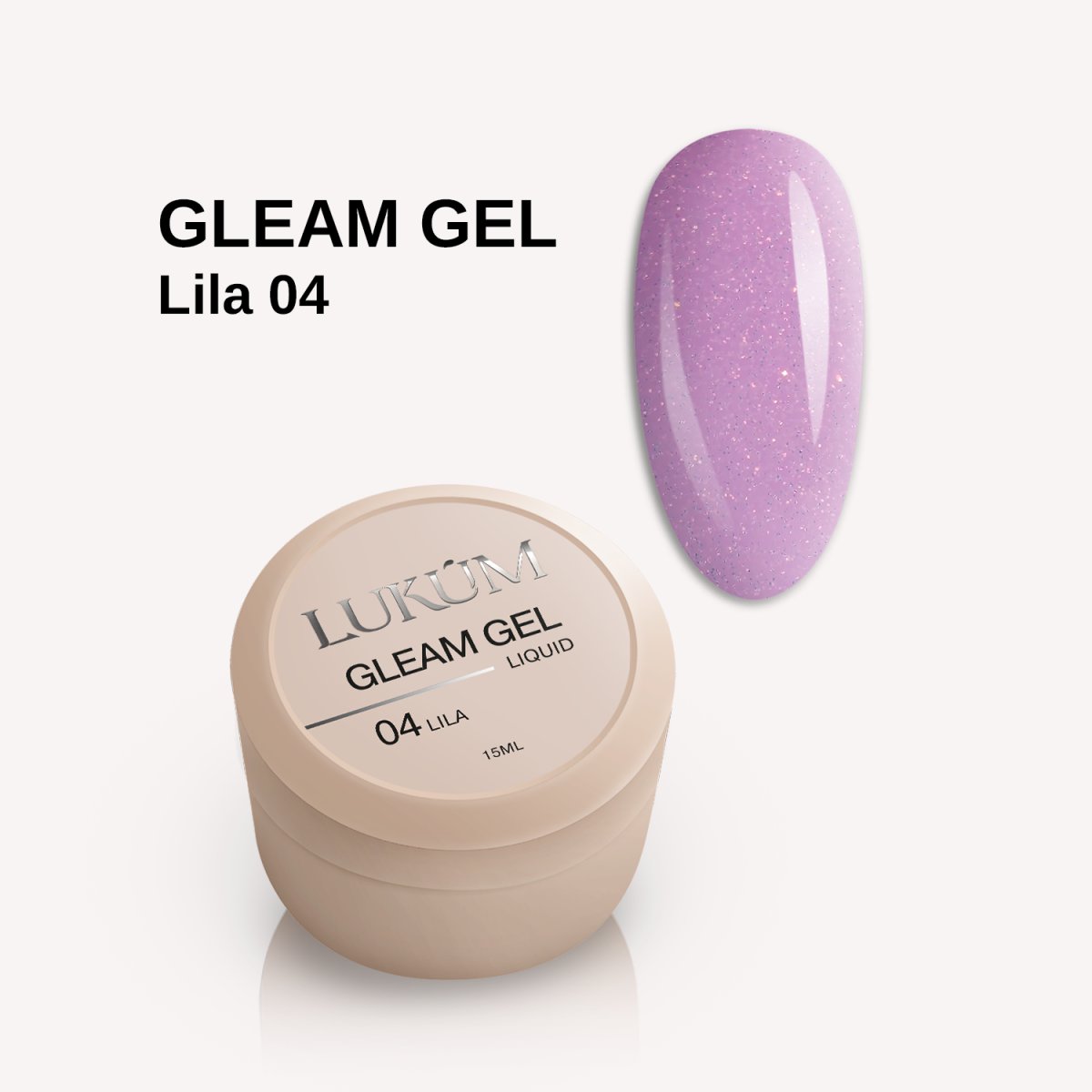 Lukum Gleam Liquid Gel 04, 15 ml (Lila )