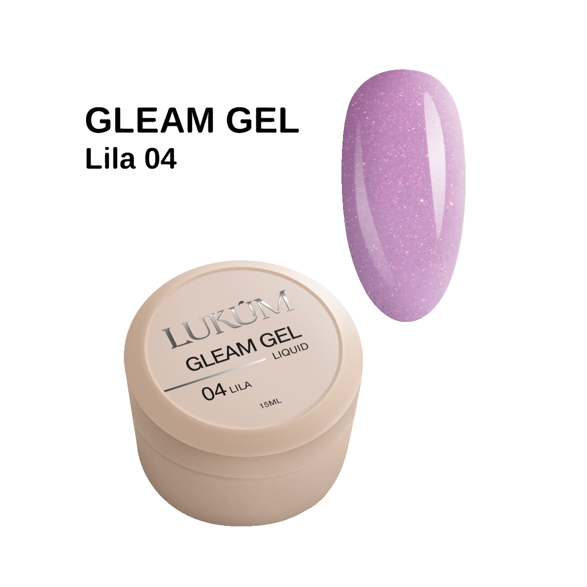 Lukum Gleam Liquid Gel 04, 15 ml (Lila )