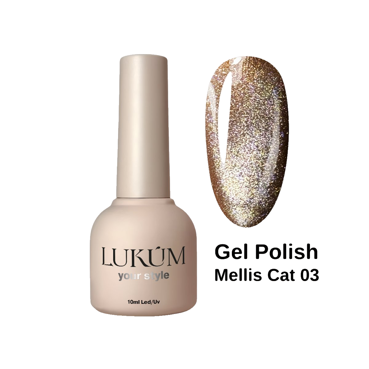 Lukum Mellis Cat Eye Gel Polish 03, 10 ml