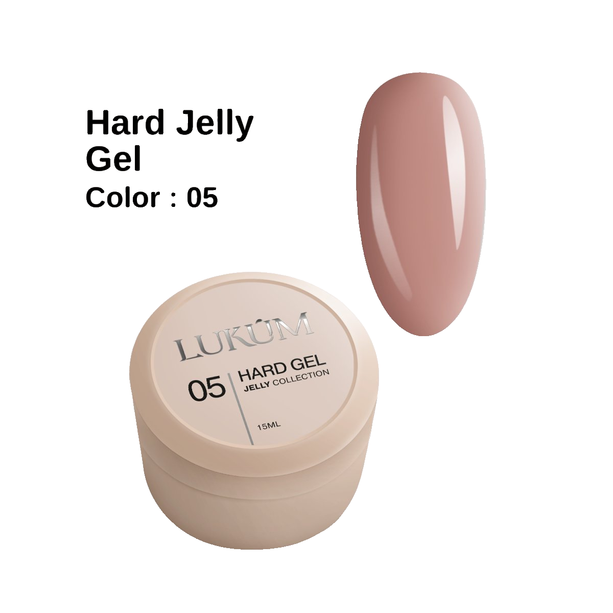 Lukum Hard Jelly Builder Gel 05, 15 ml