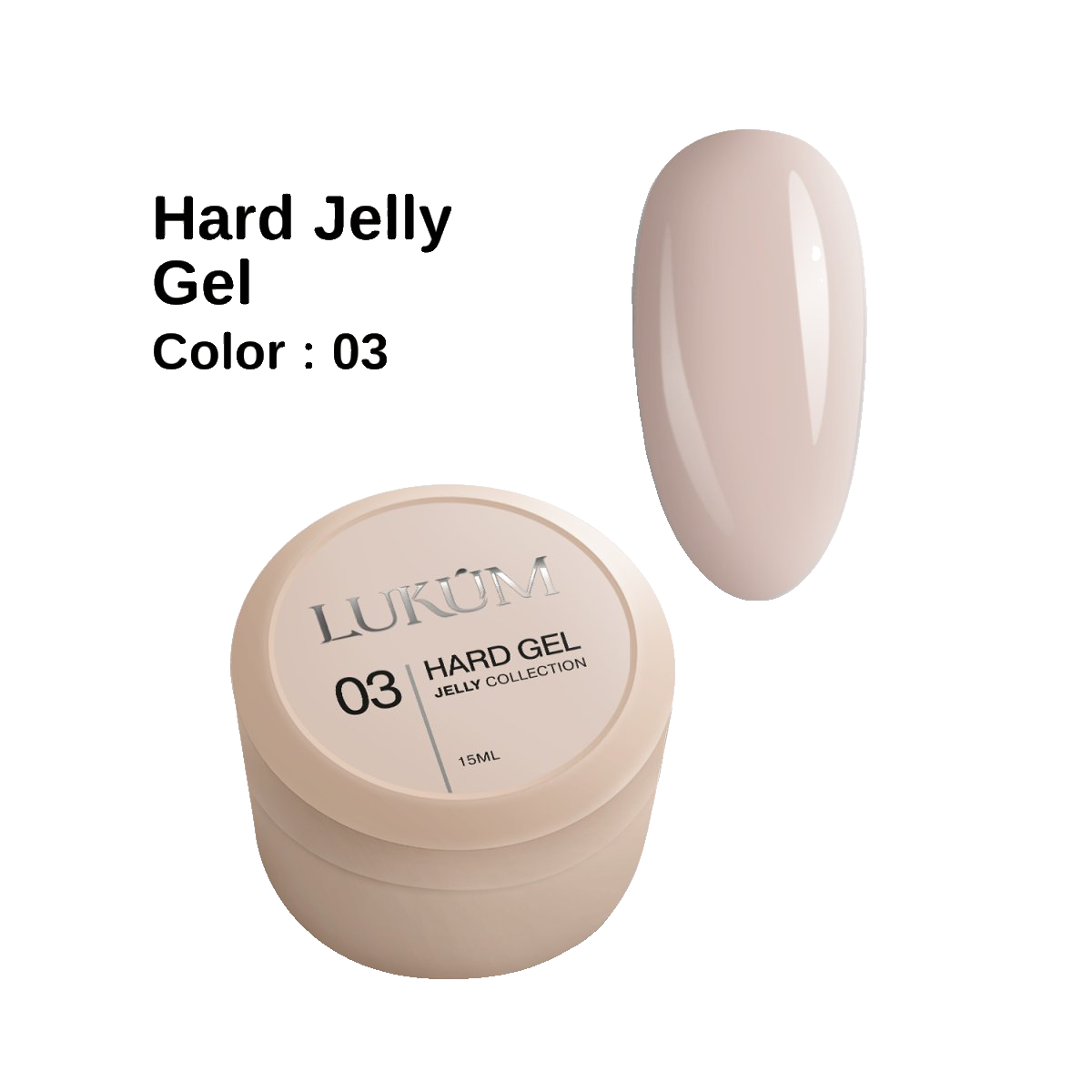 Lukum Hard Jelly Builder Gel 03, 15 ml