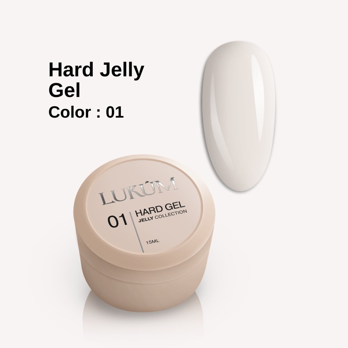 Lukum Hard Jelly Builder Gel 01, 15 ml