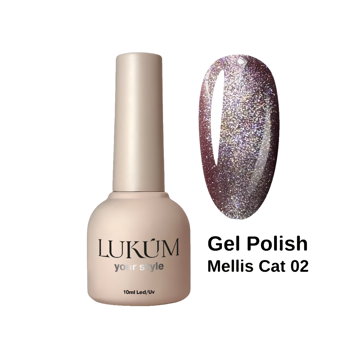 Lukum Mellis Cat Eye Gel Polish 02, 10 ml