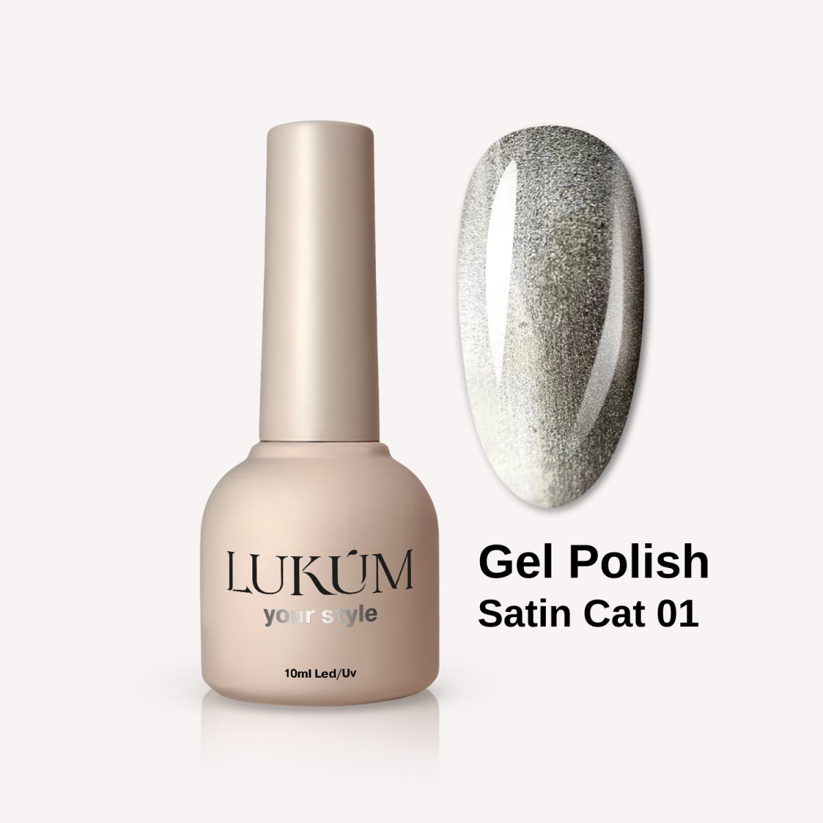 Lukum Satin Cat Eye Gel Polish 01, 10 ml