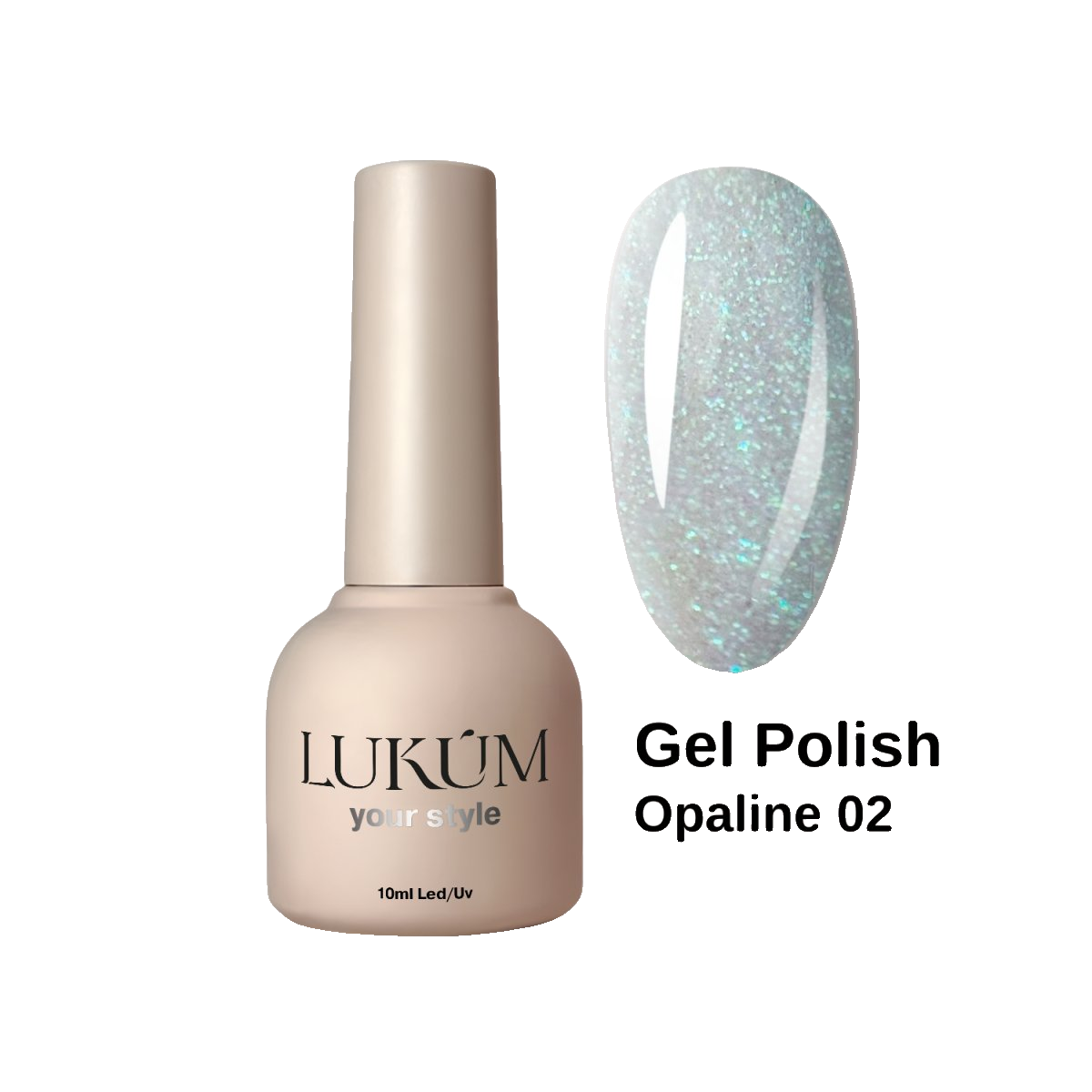 Lukum Opaline Gel Polish 02, 10 ml