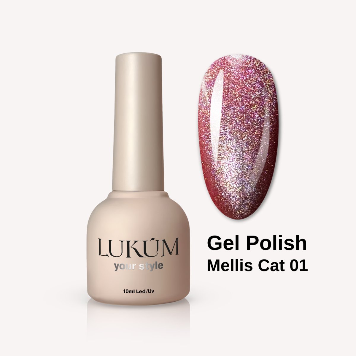 Lukum Mellis Cat Eye Gel Polish 01, 10 ml