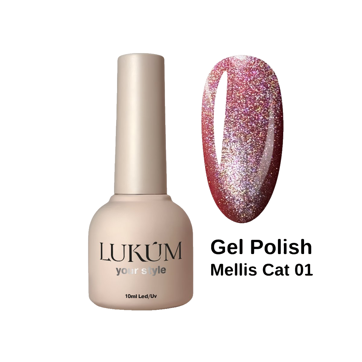 Lukum Mellis Cat Eye Gel Polish 01, 10 ml
