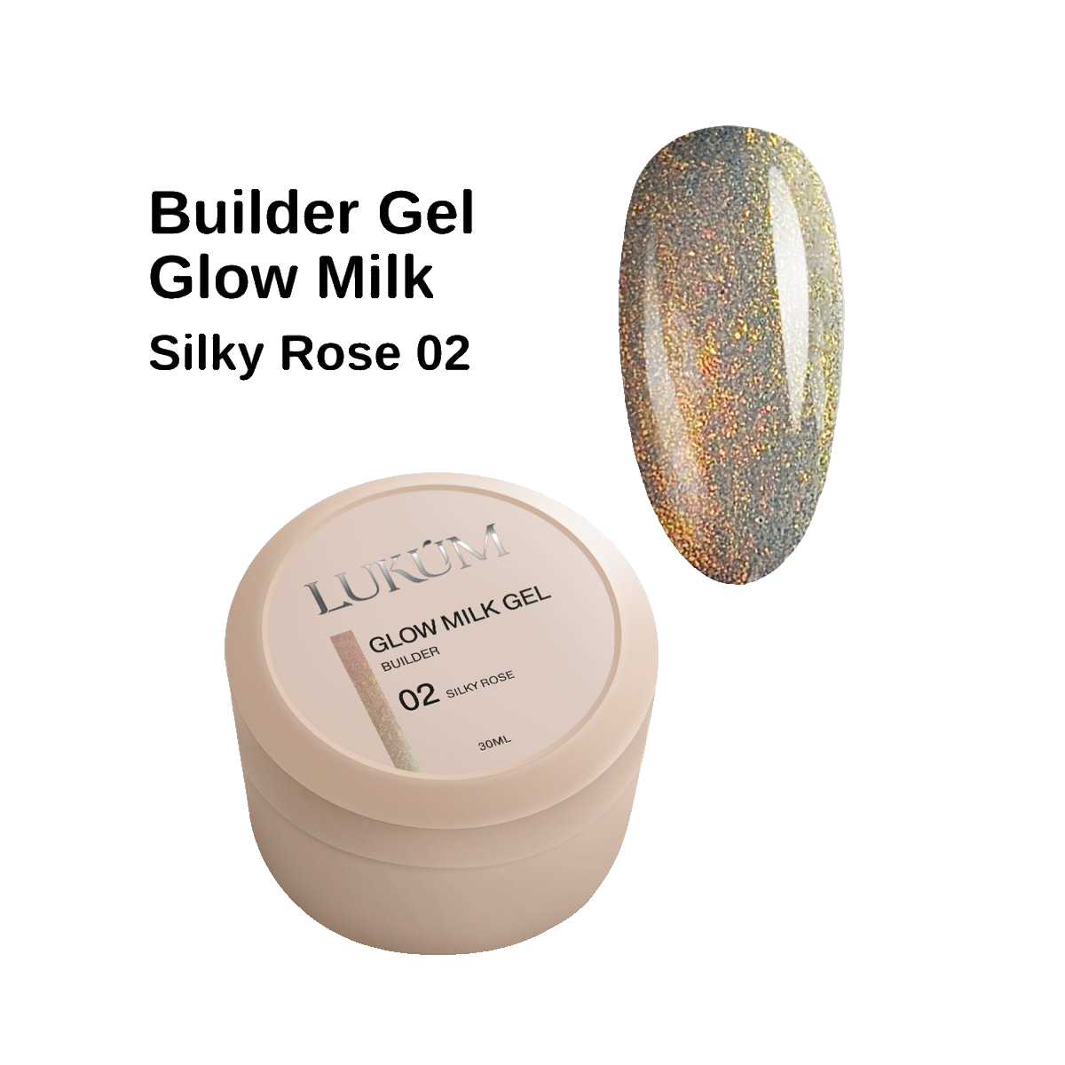 Lukum Glow Milk Builder Gel 02, 15 ml