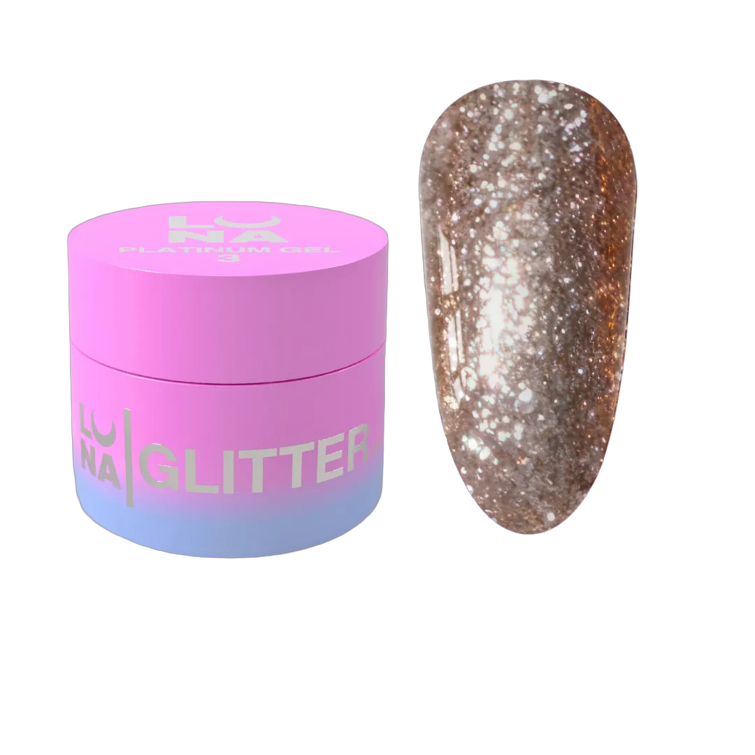 Glitter küüntele Platinum Gel nr 3 5ml