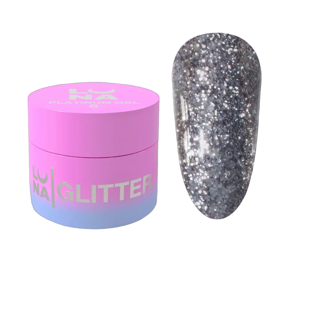 Glitter küüntele Platinum Gel nr 5 5ml