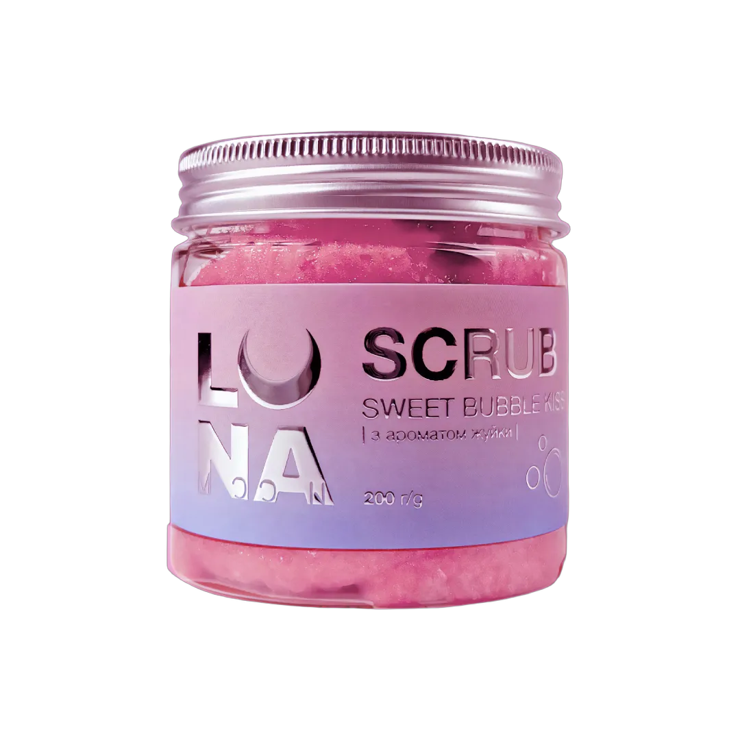 Scrub Sweet Bubble Kiss närimiskummi aroomiga koorija kätele ja jalgadele