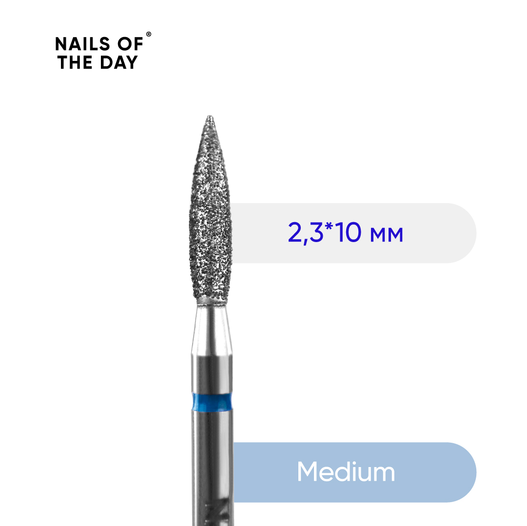 Nailsoftheday Leeklõikur - sinine teemantleeklõikur, 2,3*10 mm