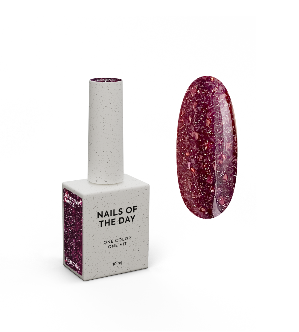 NAILSOFTHEDAY Reflective base 12 — helkiv alus shimmeriga, 10 ml
