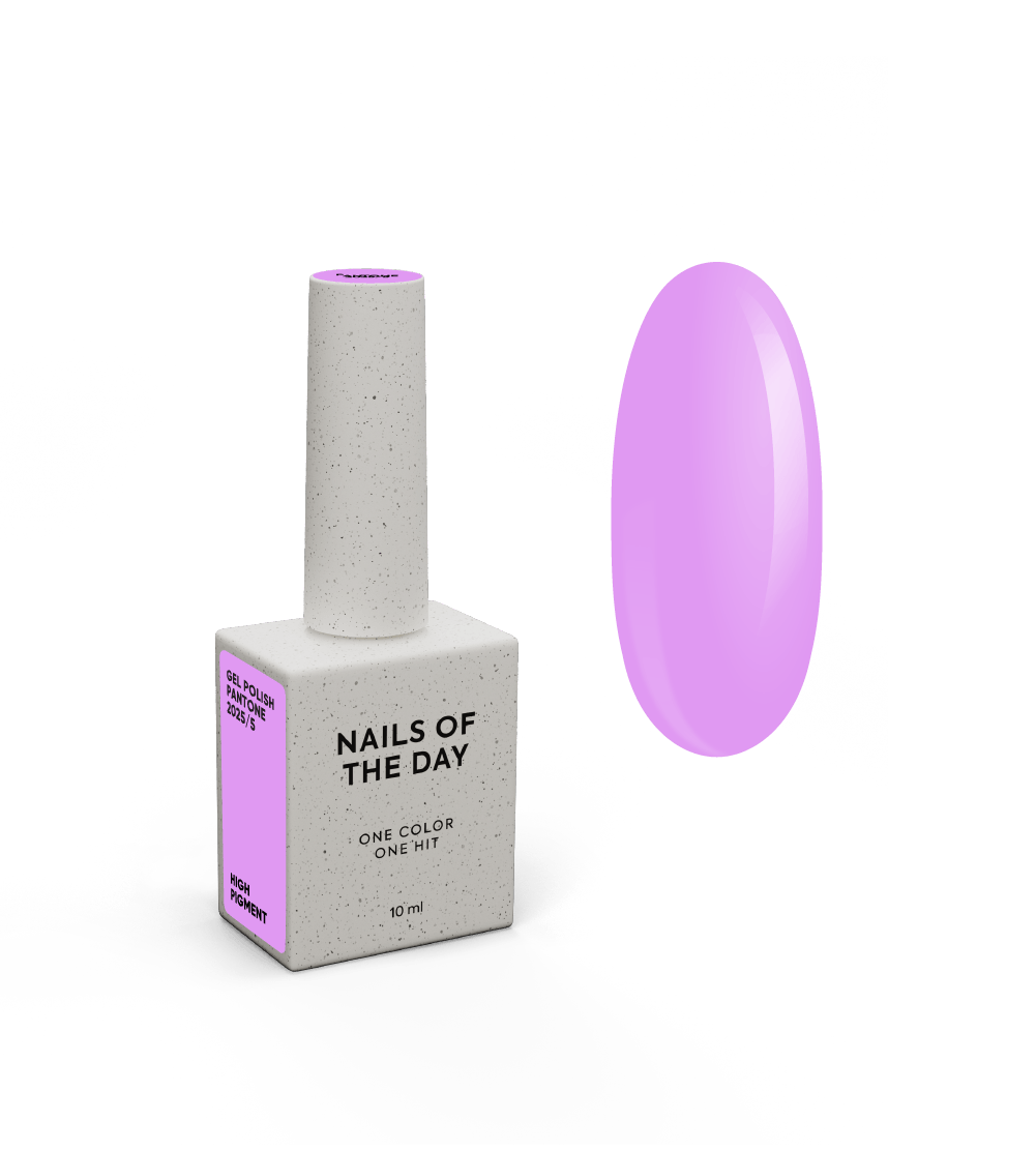NAILSOFTHEDAY Geellakk Pantone2025/5 — lavendliroosa ühe kihi kattev geellakk, 10 ml