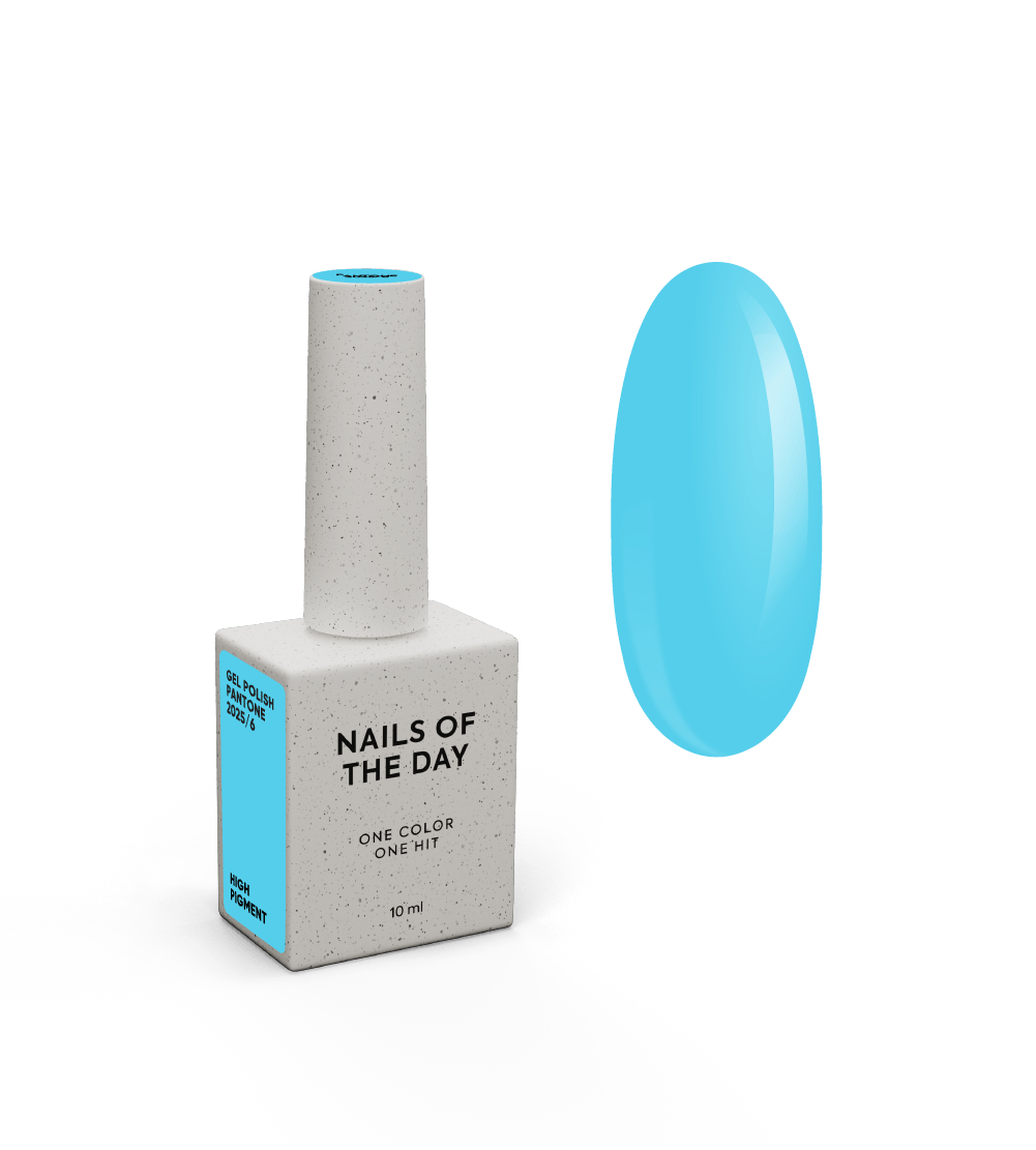 NAILSOFTHEDAY Geellakk Pantone2025/6 — helesinine ühe kihi kattev geellakk, 10 ml