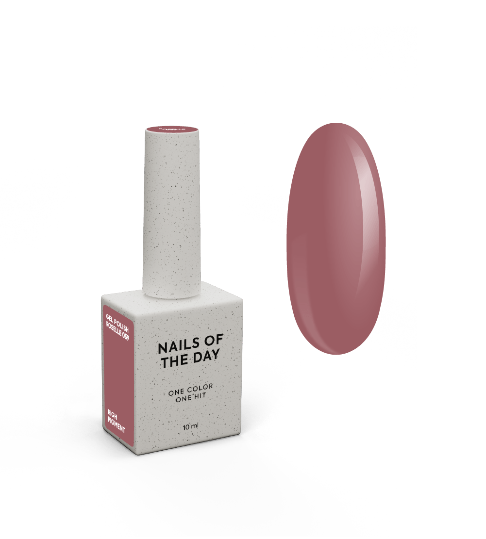 NAILSOFTHEDAY Geellakk Roselle — hall-lilla geellakk, mis katab ühe kihi, 10 ml
