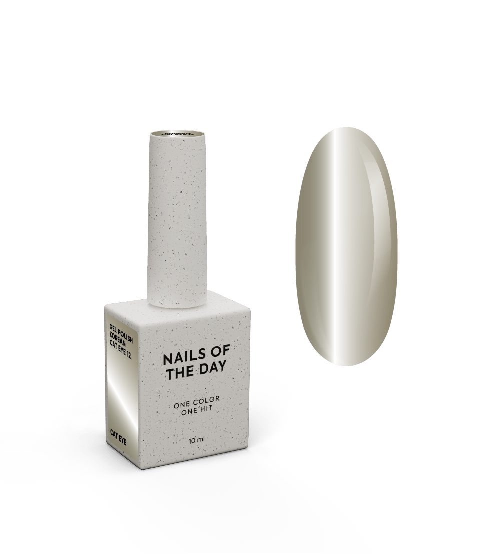 NAILSOFTHEDAY Korea kassisilma 12 - külm beež kassisilma geellakk, 10 ml