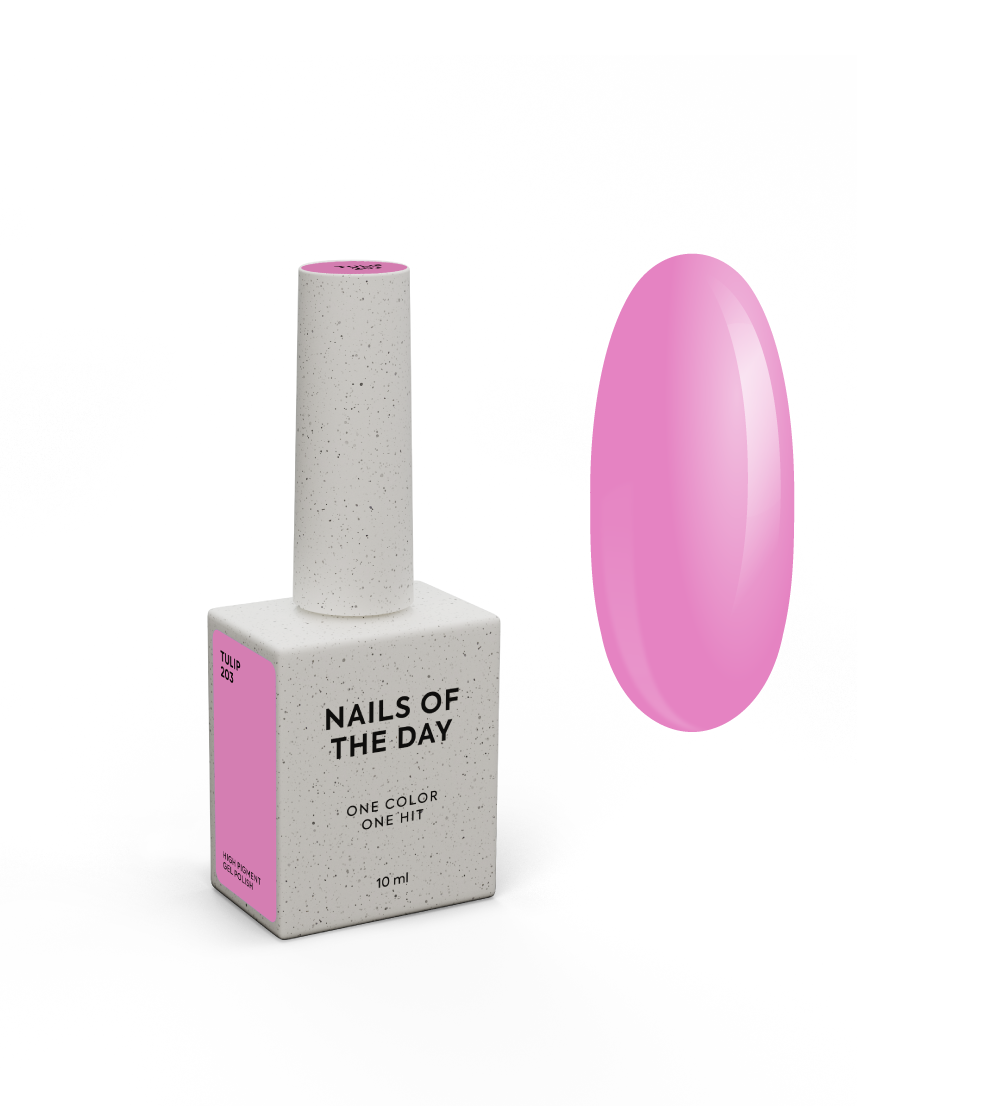 NAILSOFTHEDAY Gel Polish Tulip — cold pink gel nail polish covering one layer, 10 ml