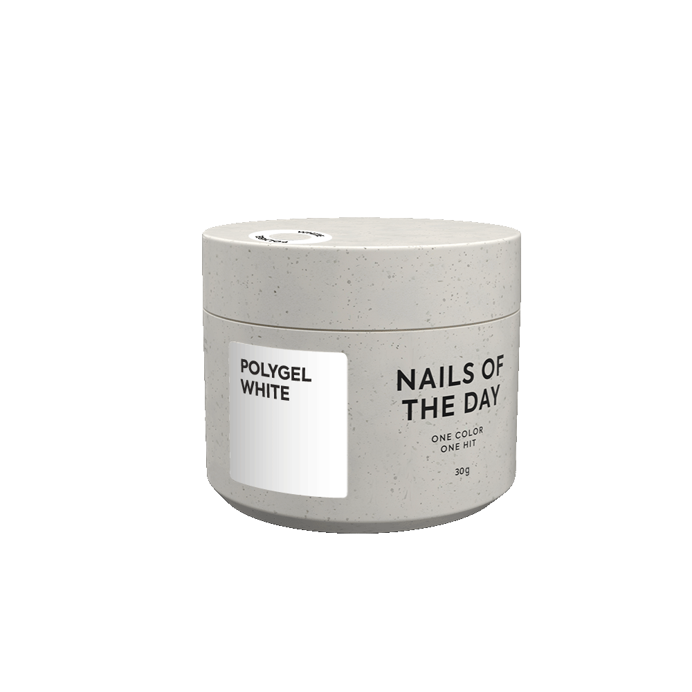 NAILSOFTHEDAY Polygel white — white polygel, 30 g
