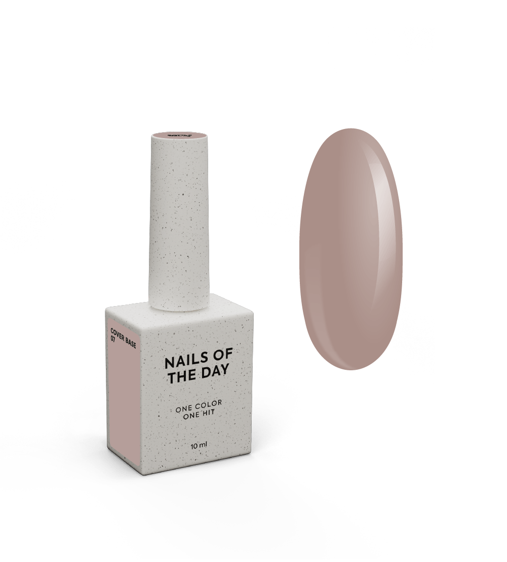 Nailsoftheday Cover base 07 —  beež aluskate küüntele, 10 ml