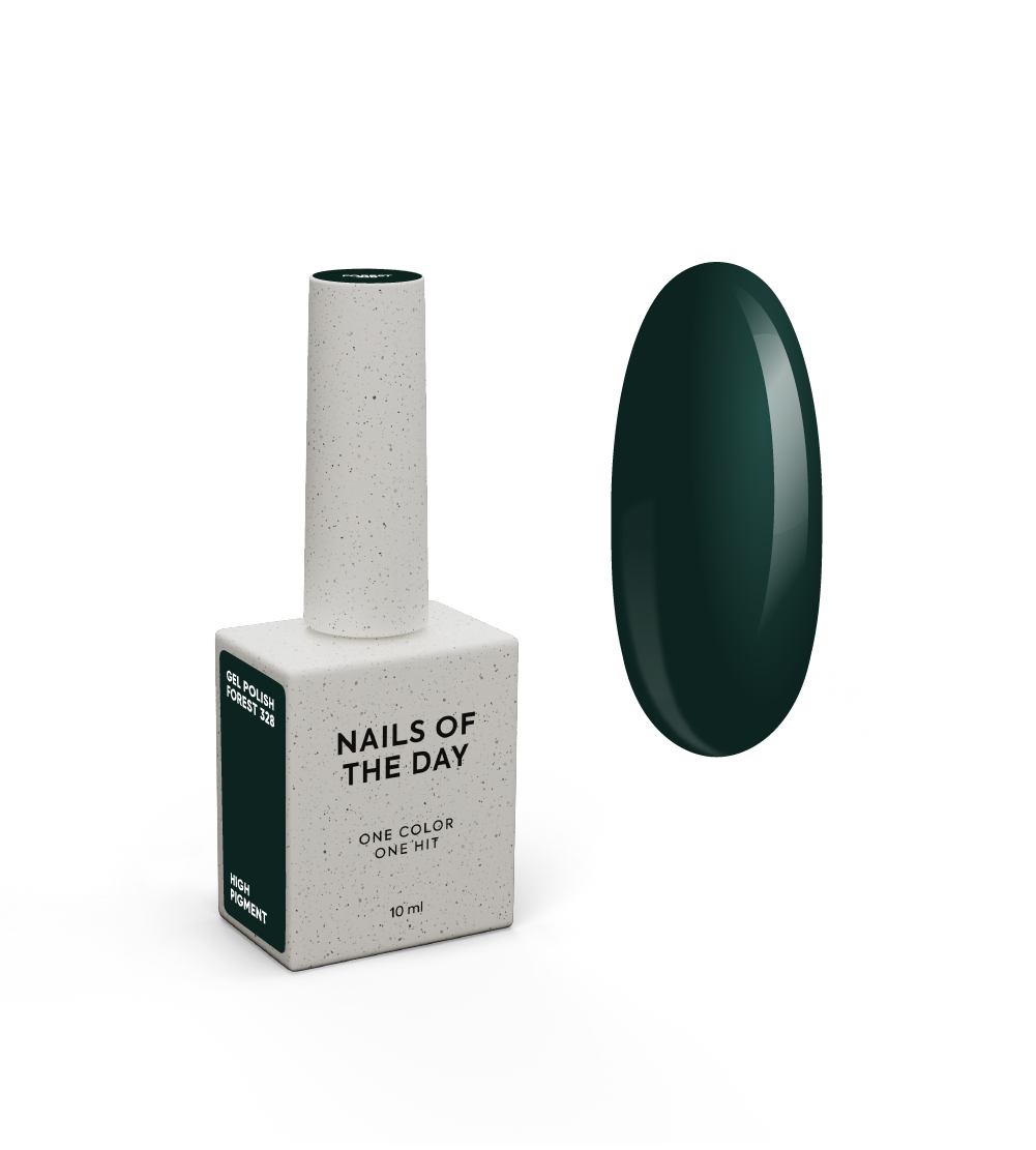 NAILSOFTHEDAY Gel Polish Forest — ühes kihis kattuv tumeroheline geellakk, 10 ml