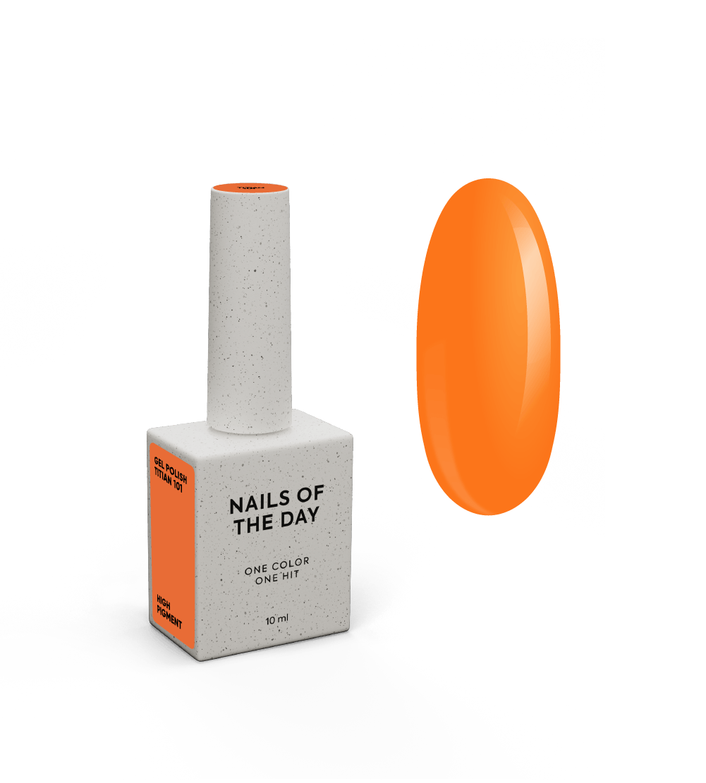 NAILSOFTHEDAY Gel Polish Titian - ühe kihi kattev ereoranž geellakk, 10 ml