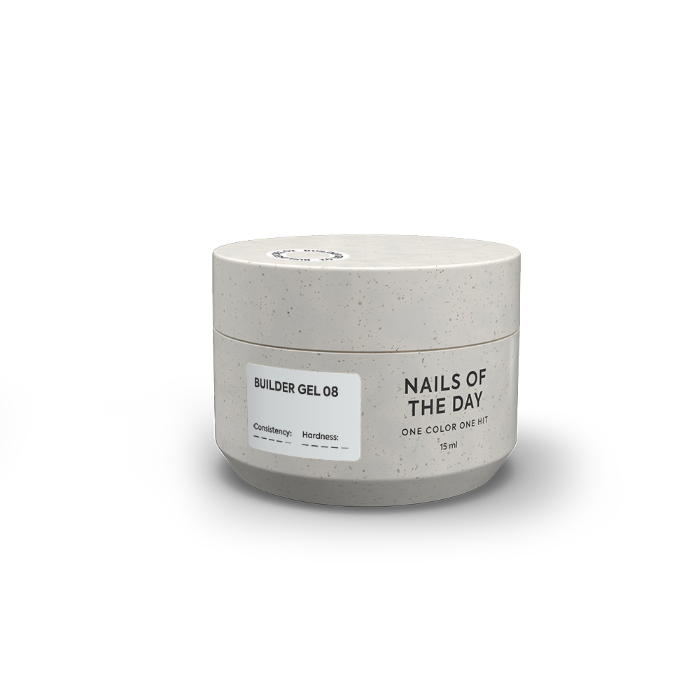 NAILSOFTHEDAY Builder Gel 08 — milky builder gel for nail extensions, 15 ml
