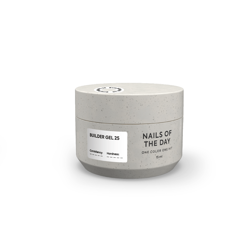 NAILSOFTHEDAY Builder Gel 25 — насыщенный белый гель для наращивания ногтей, 15 мл