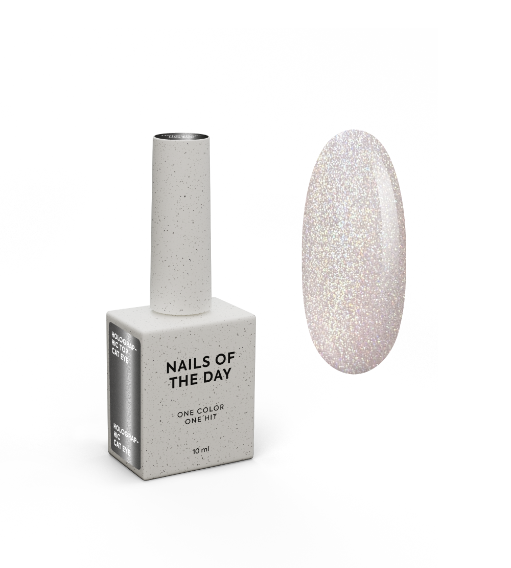 NAILSOFTHENIGHT Holographic Top Cat eye - kassisilma efektiga holograafiline topp küüntele ilma kleepuva kihita, 10 ml