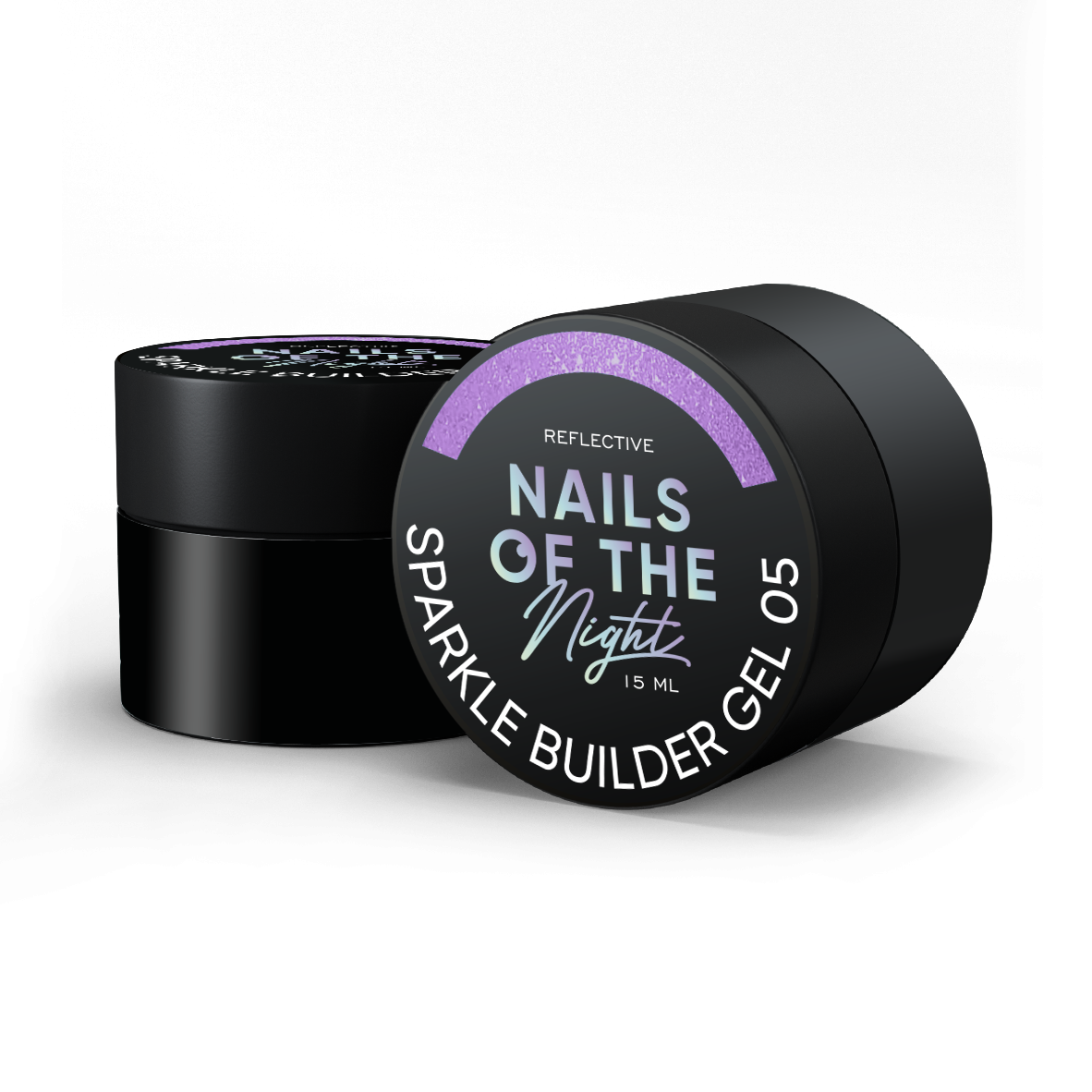 NAILSOFTHENIGHT Sparkle builder gel 05 — ліловий світловідбиваючий будівельний гель, 15 мл