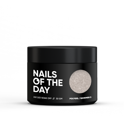 NAILSOFTHEDAY Polygel shimmer 03 - milky-pink polygel with shimmer, 30 g