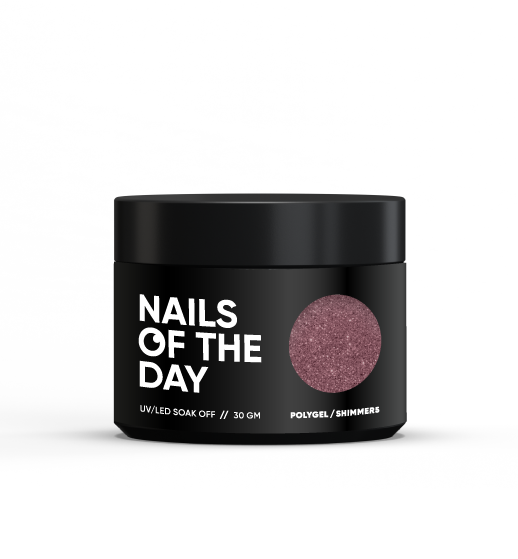 NAILSOFTHEDAY Polygel shimmer 05 — virsiku polügeel säraga, 30 g