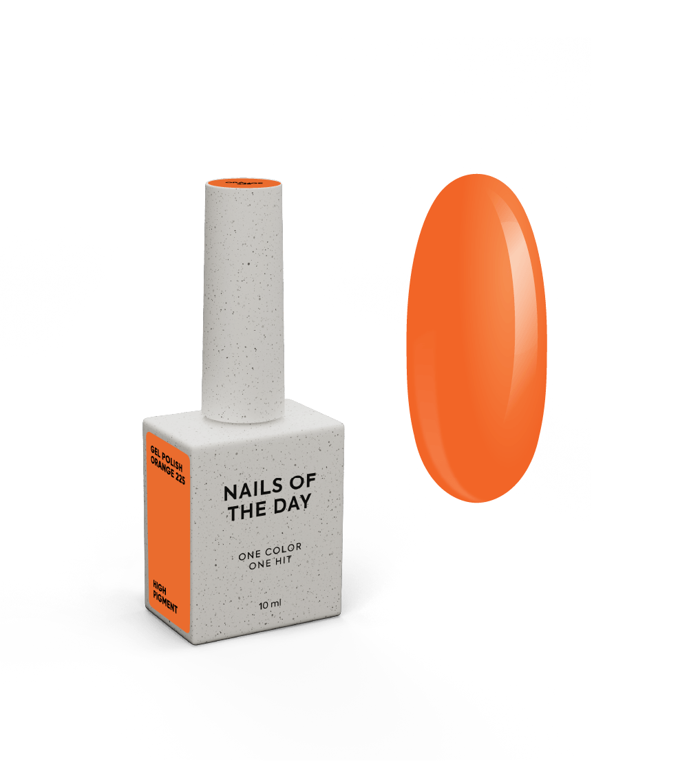 NAILSOFTHEDAY Geellakk Orange — oranž geellakk ühes kihis kattuvatele küüntele, 10 ml
