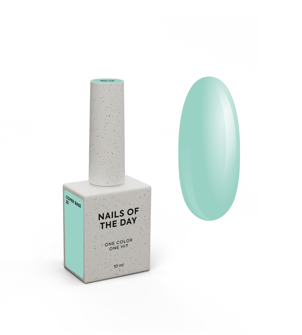 Nailsoftheday Cover base 20 — piparmündi aluskate küüntele, 10 ml