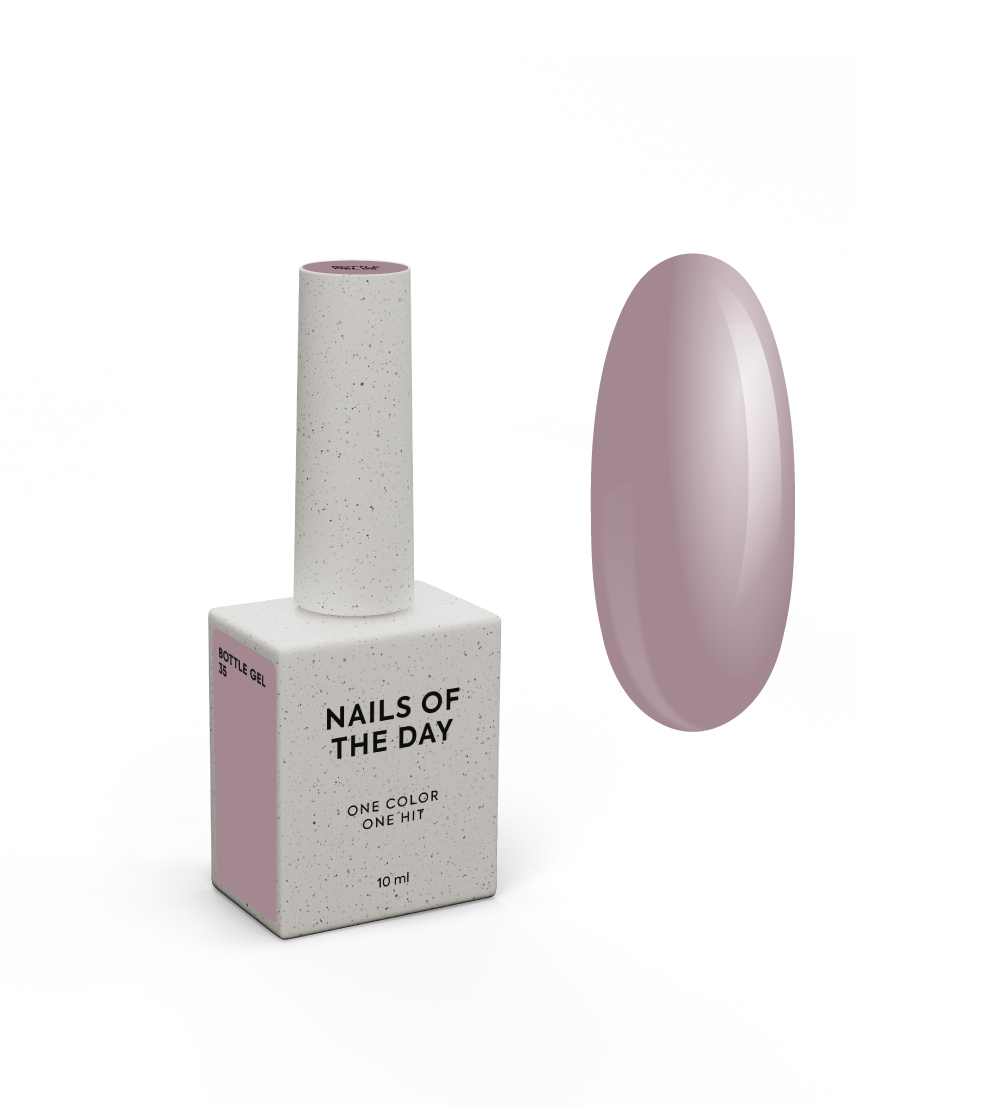 NAILSOFTHEDAY Pudeligeel 35 - tolmune lilla ülitugev geel küünte tugevdamiseks, 10 ml