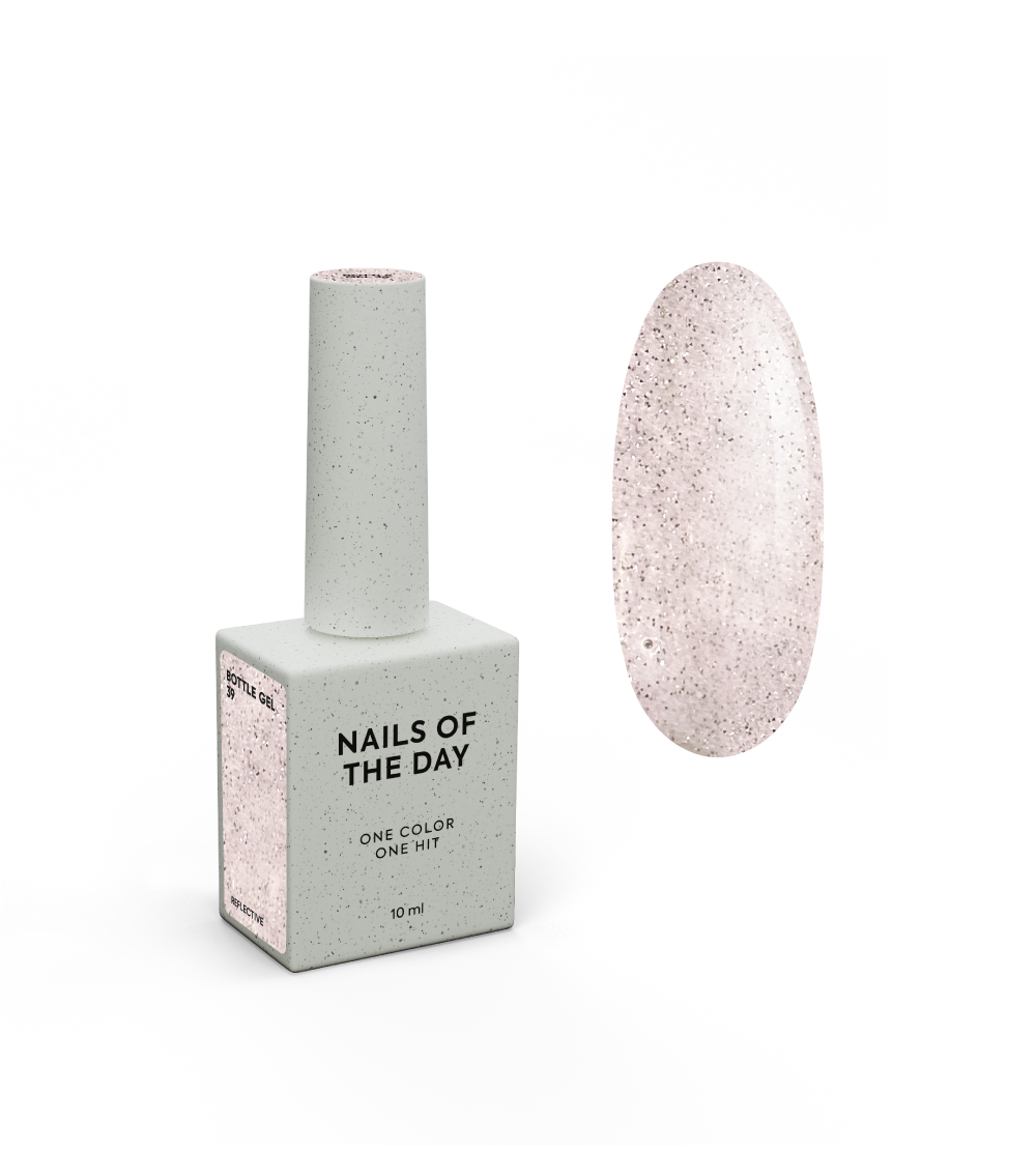 NAILSOFTHEDAY Pudeligeel 39 – nude valgustpeegeldav ülitugev geel küünte tugevdamiseks, 10 ml