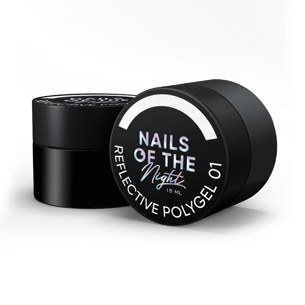 NAILSOFTHENIGHT Reflective Polygel 01 — piimjas vedel helkurpolügeel uue valemiga küüntele, 15 ml