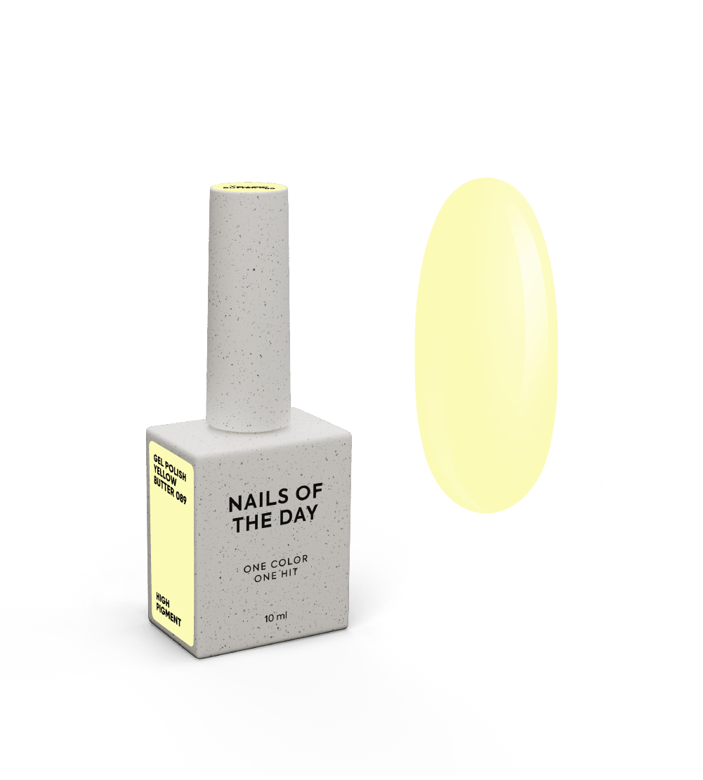NAILSOFTHEDAY Gel Polish Yellow Butter — pastellkollane geellaki kate ühes kihis, 10 ml