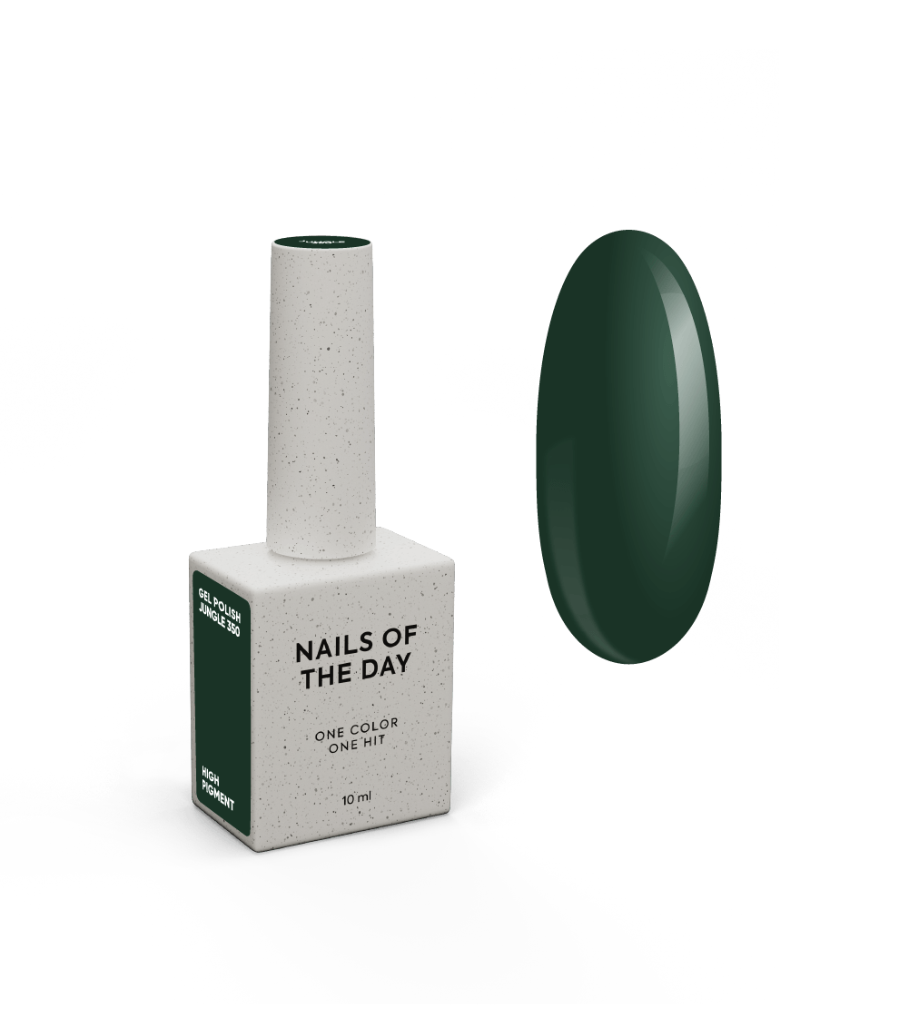 NAILSOFTHEDAY Geellakk Jungle — tumeroheline ühe kihi kattev geellakk, 10 ml