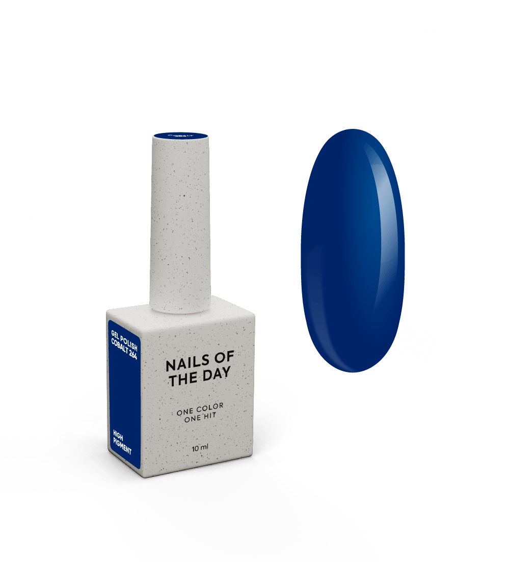 NAILSOFTHEDAY Geellakk Cobalt — sügavsinine ühes kihis kattuv geellakk, 10 ml