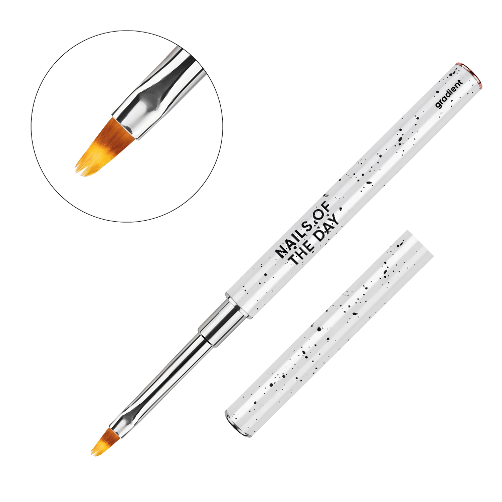 NAILSOFTHEDAY Brush Gradient — professionaalne metallist maniküürihari korgiga gradientide jaoks, 12 mm