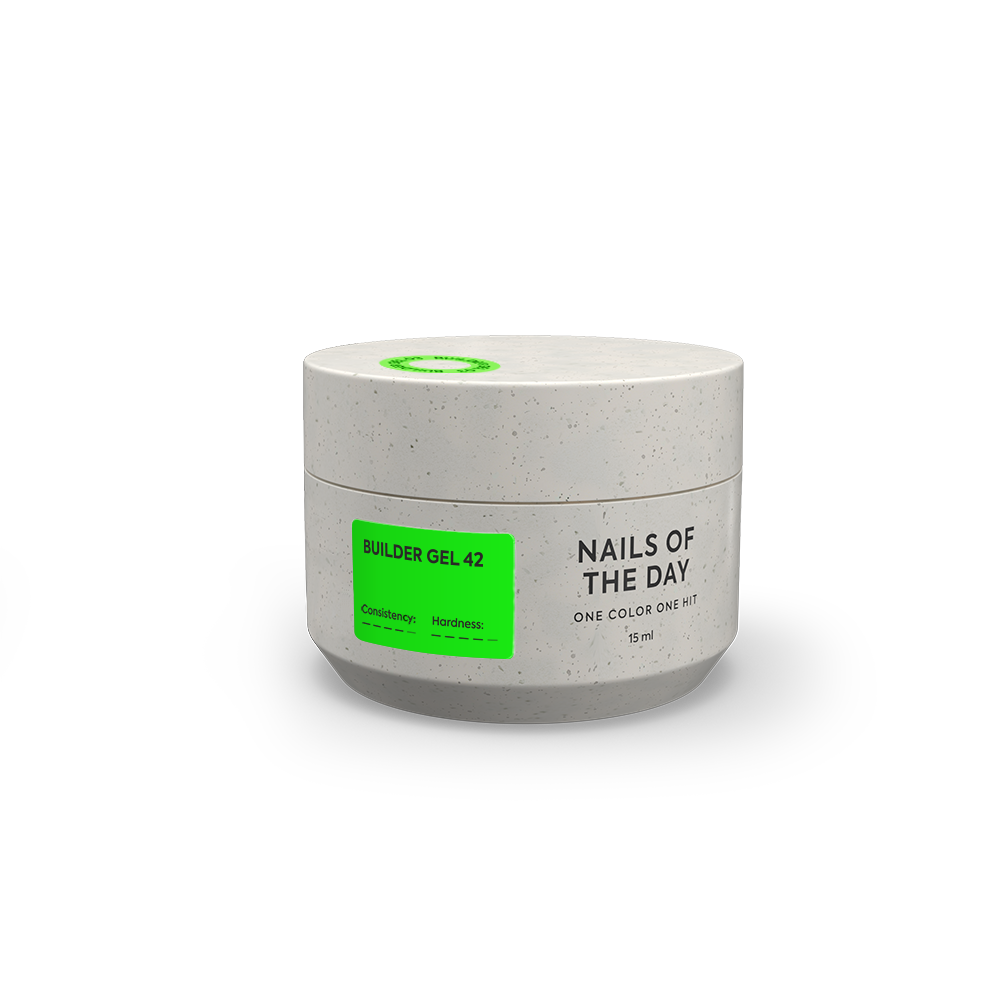 NAILSOFTHEDAY Builder gel 42 — rikas-heleroheline küünte pikendamise geel, 15 ml