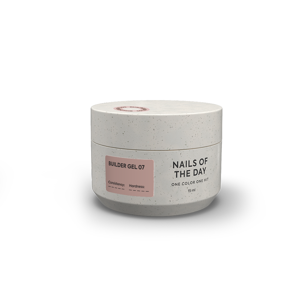 NAILSOFTHEDAY Builder Gel 07 — pruun geel küünte pikendamiseks, 15 ml