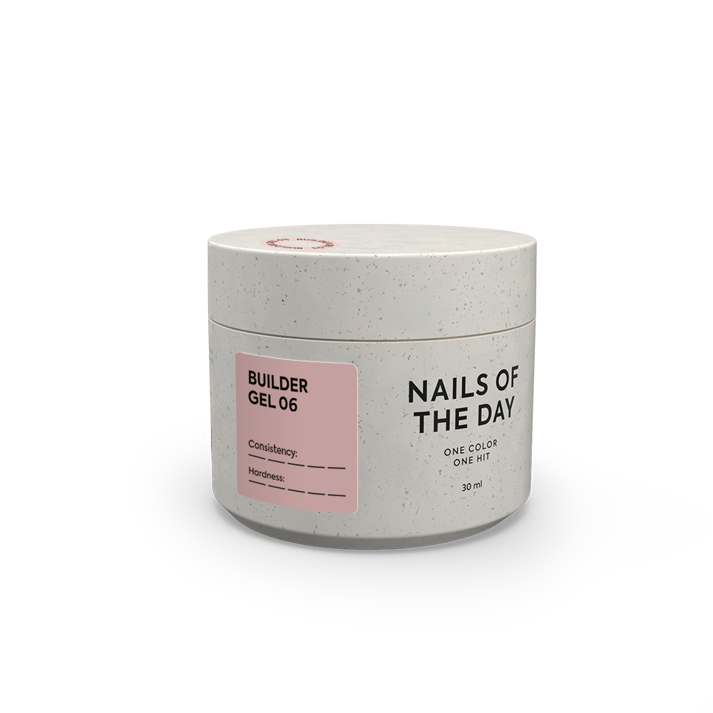 NAILSOFTHEDAY Builder Gel 06 — helepruun küünepikendusgeel, 30 ml