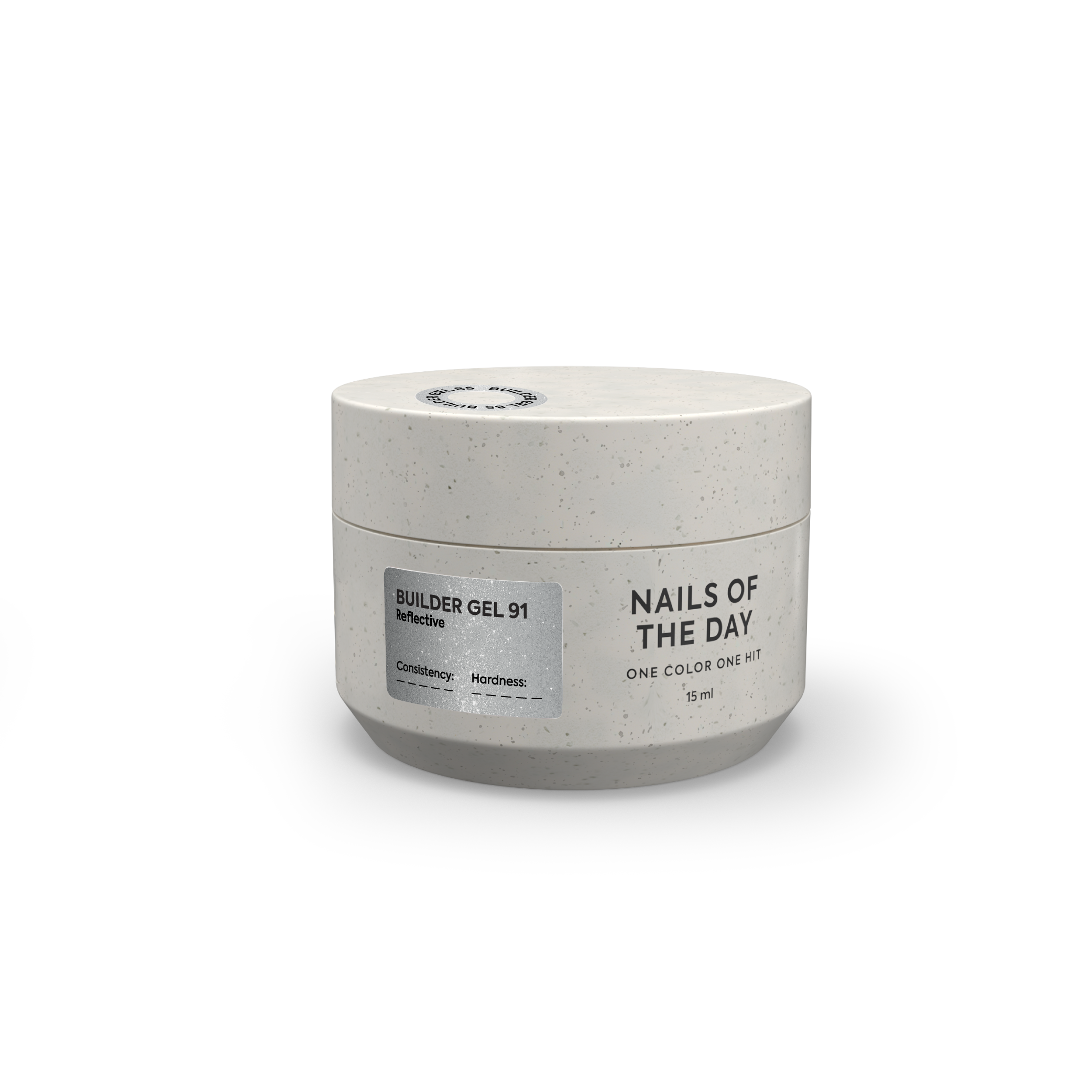 NAILSOFTHEDAY Builder geel 91 — hõbe-piima helkurgeel küünte pikendamiseks, 15 ml