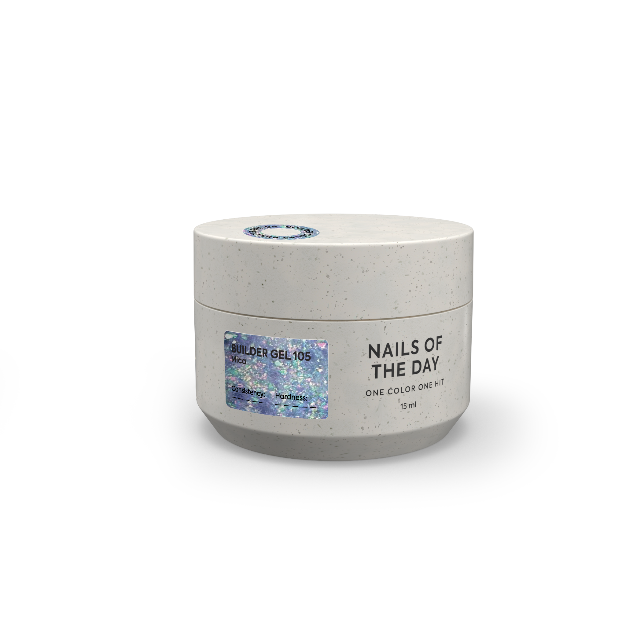 NAILSOFTHEDAY Builder geel 105 — läbipaistev yuki flakes geel küünte pikendamiseks, 15 ml