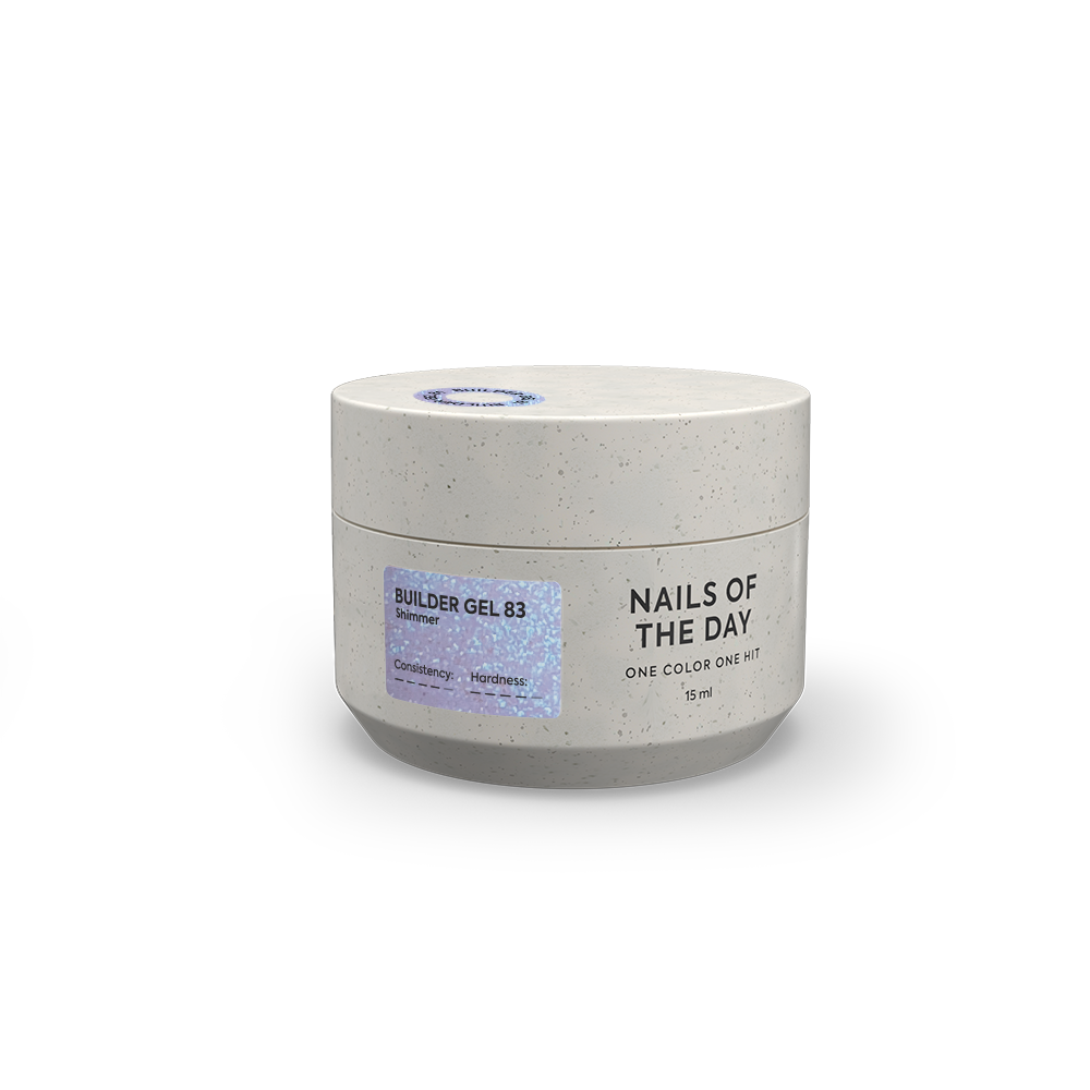 NAILSOFTHEDAY Builder geel 83 — lilla särava küünepikendusgeeliga, 15 ml