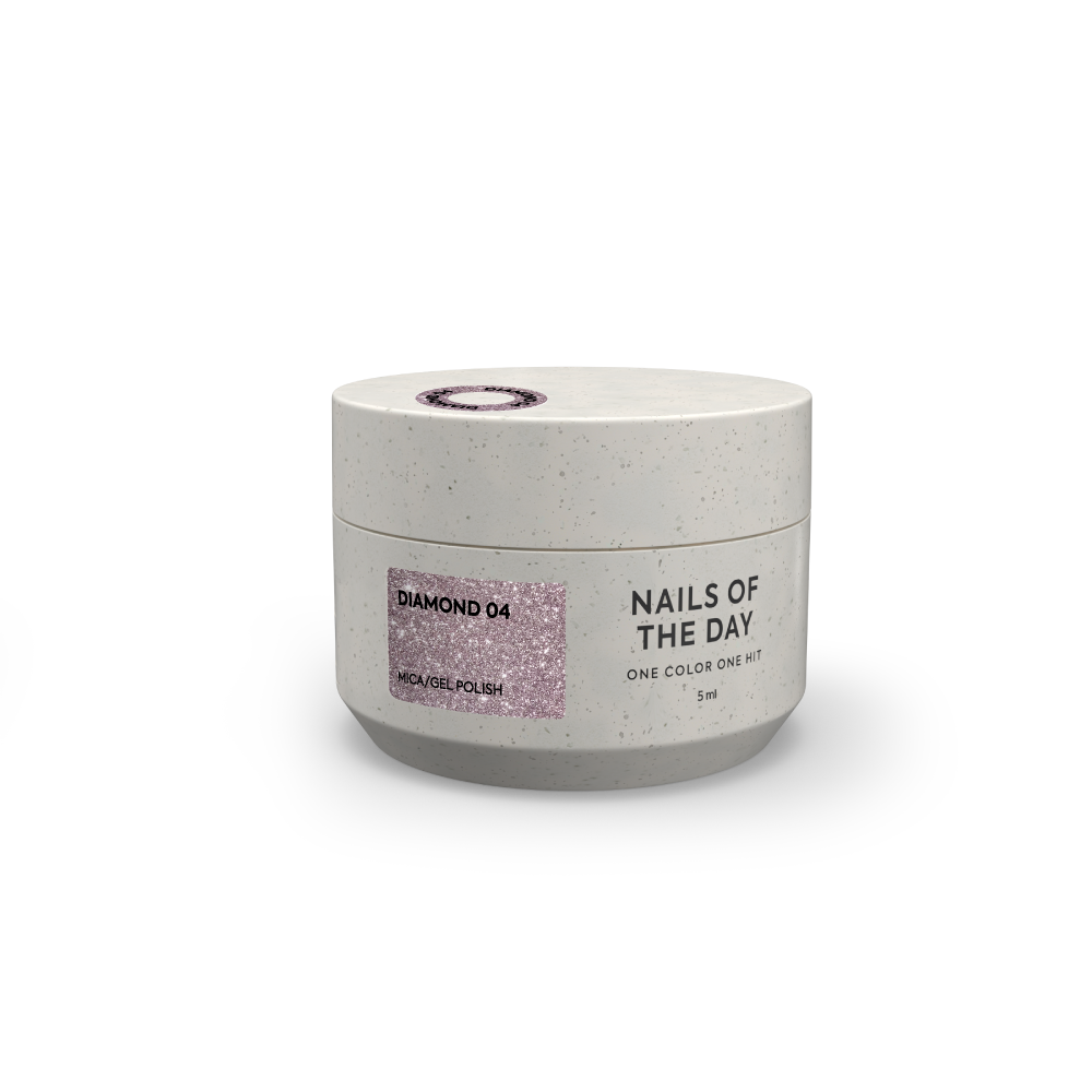 NAILSOFTHEDAY Diamond Premium gel – gel polish 04 — рожеве золото гель-лак з дрібною металевою поталью для нігтів, 5 мл