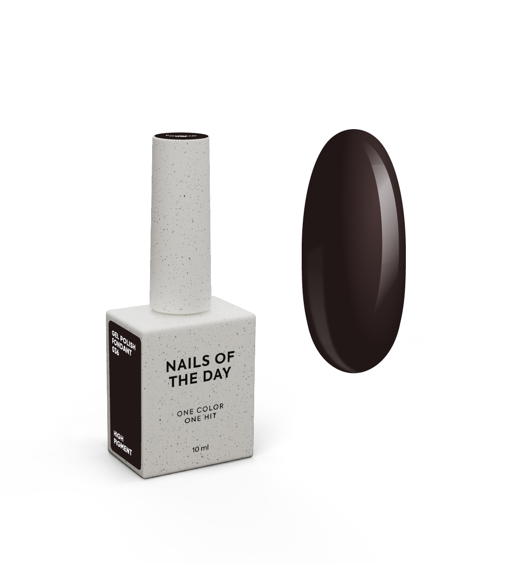 NAILSOFTHEDAY Gel Polish Fondant — ühes kihis kattuv tumepruun geellakk, 10 ml